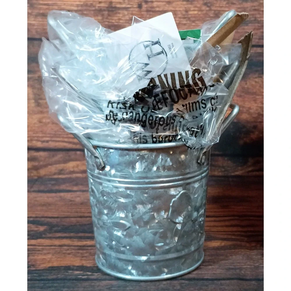 Walford Home Farmhouse Flower Pots Set of 3 Galvanized Steel Planters‎ WHG1902